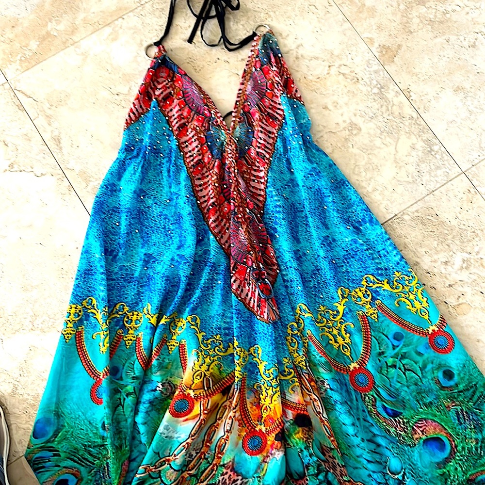 Coverup/casual dress halter low back
